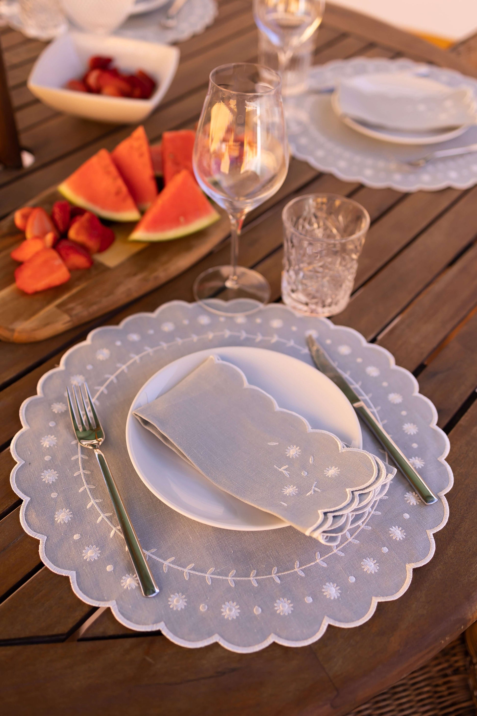 Embroidered placemat