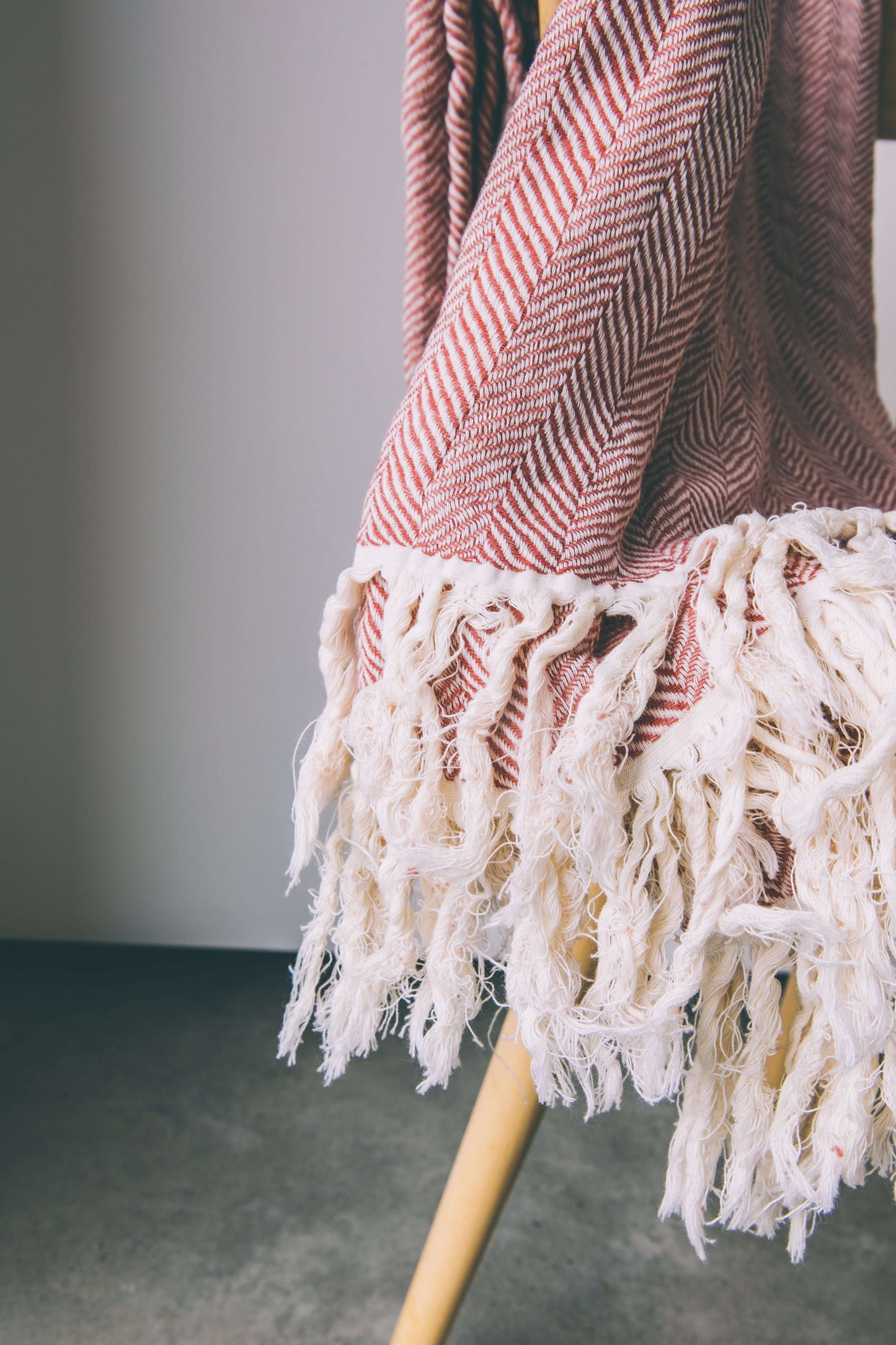 Pink woven throw