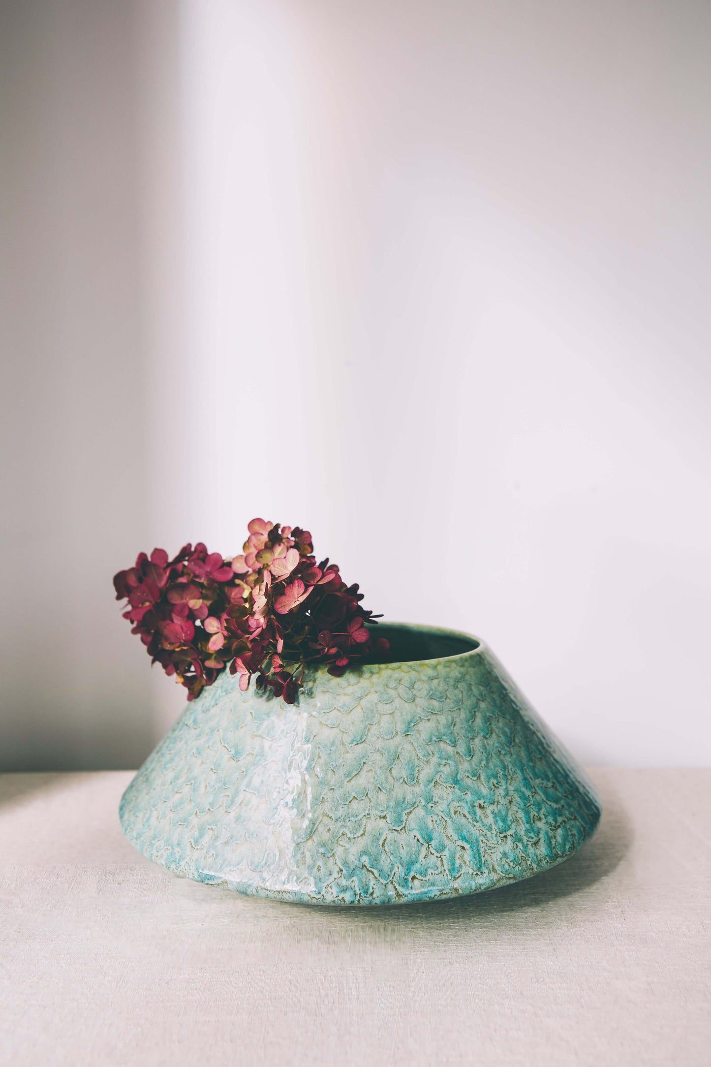 Turquoise glazed vase