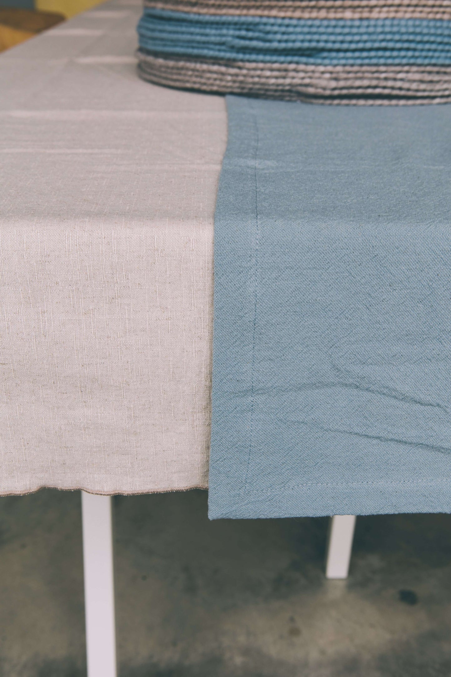 Handwoven natural fibre mats