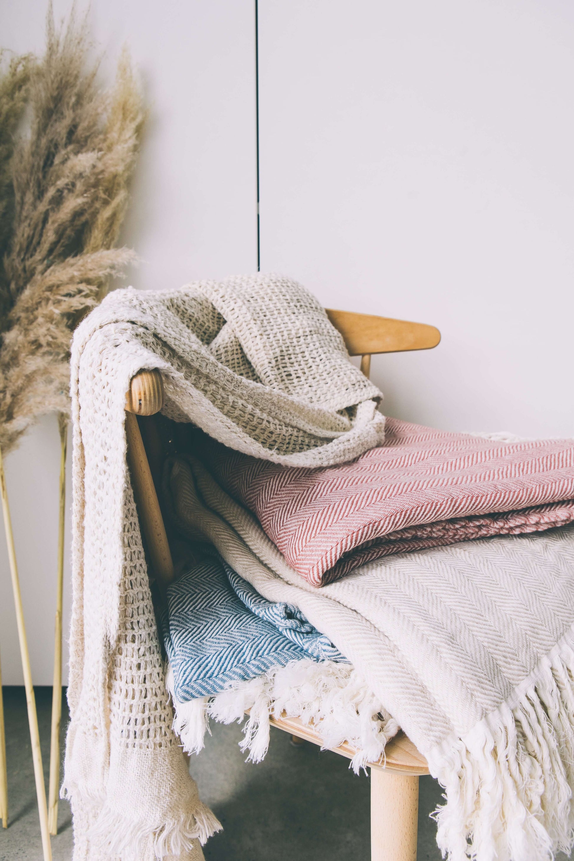 Herringbone throw