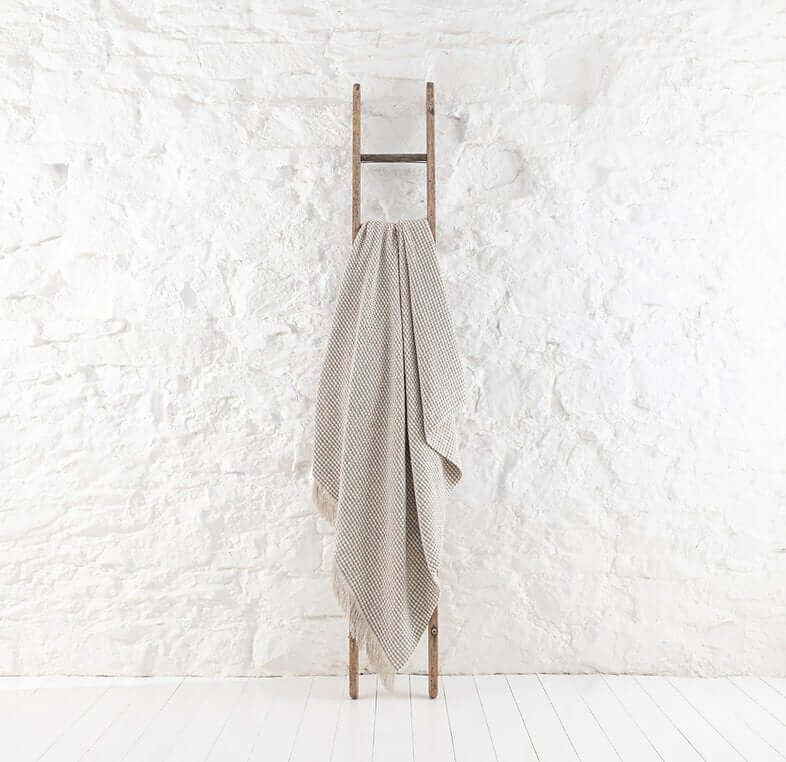 Boucle woven throw
