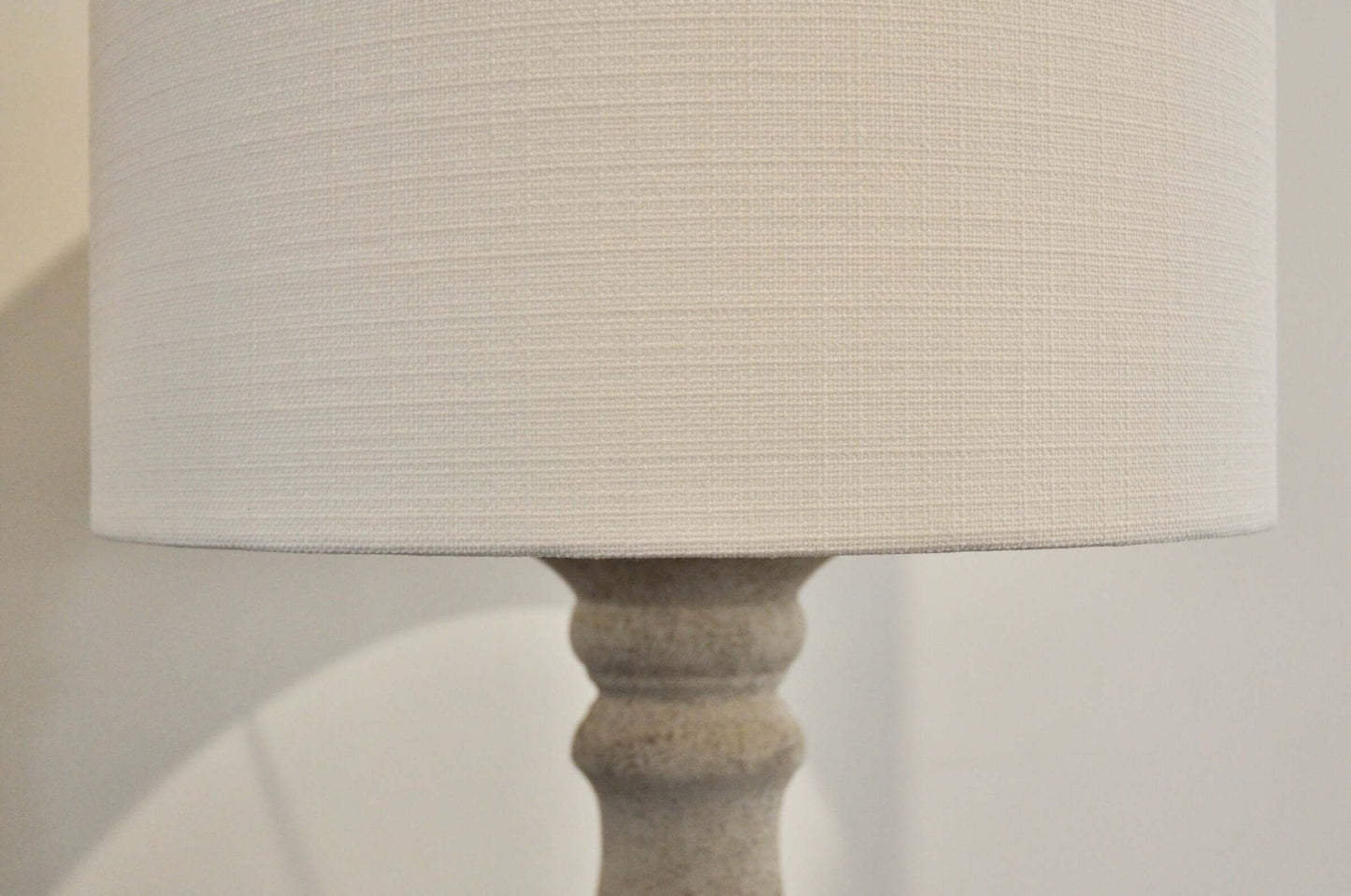 Candlestick lamp with shade
