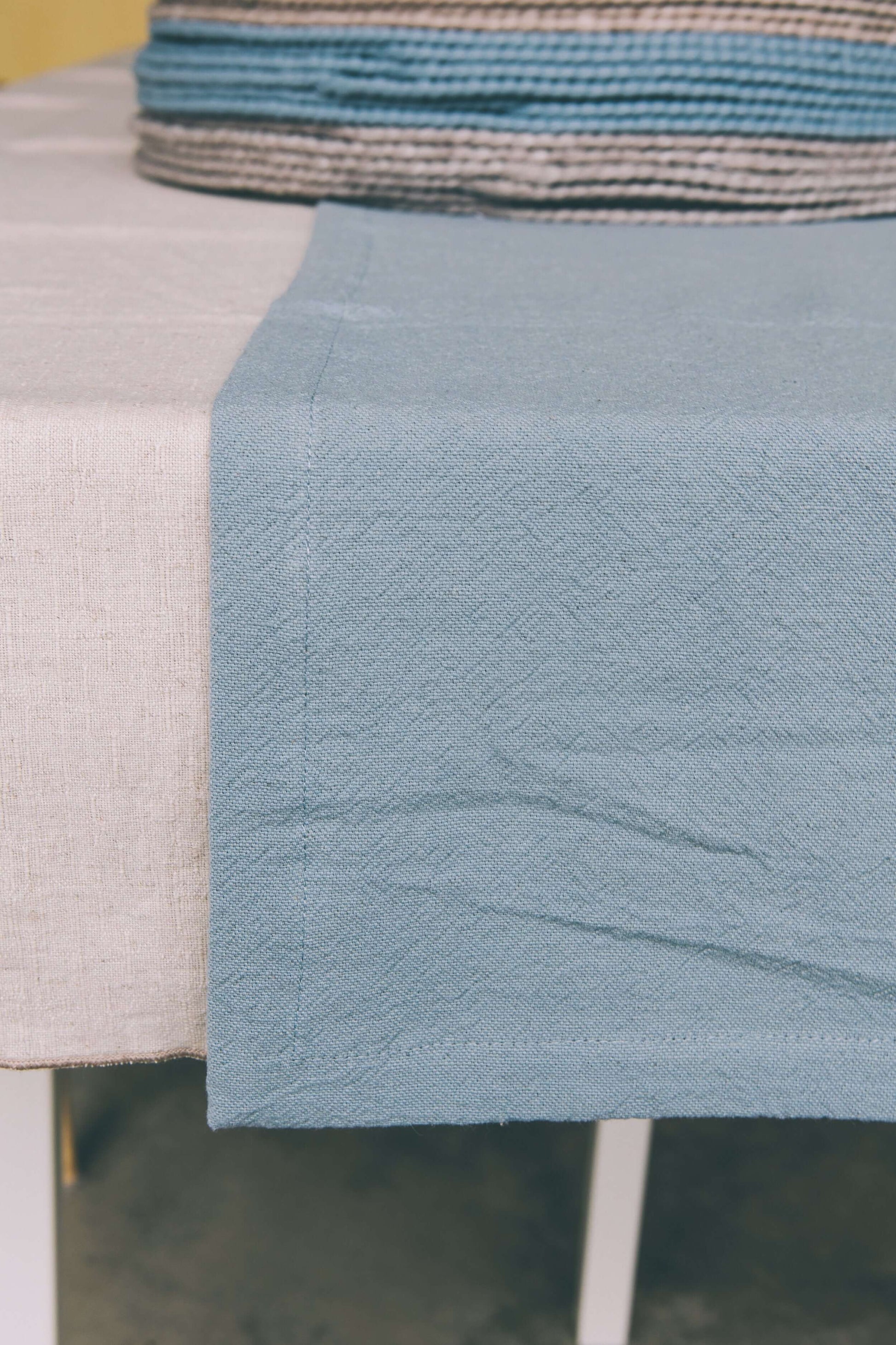 Blue table runner