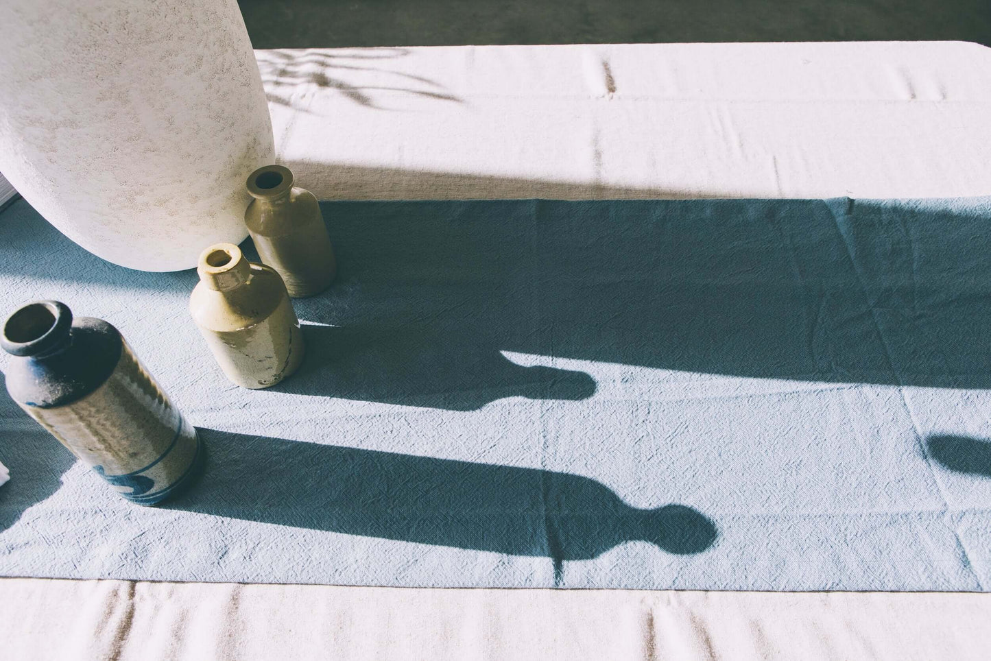 Blue table runner