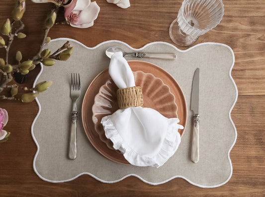 Scalloped edge placemat