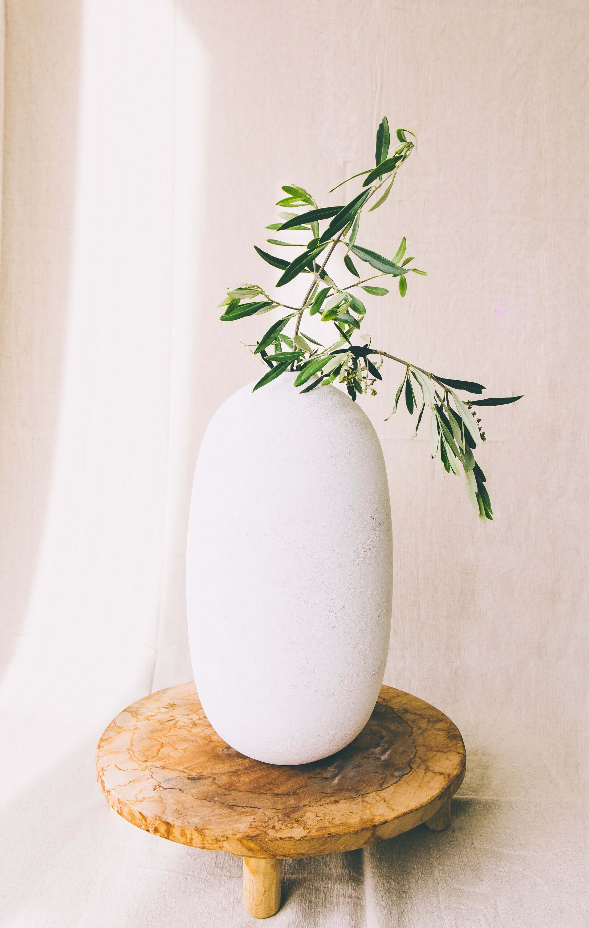 white ceramic vase