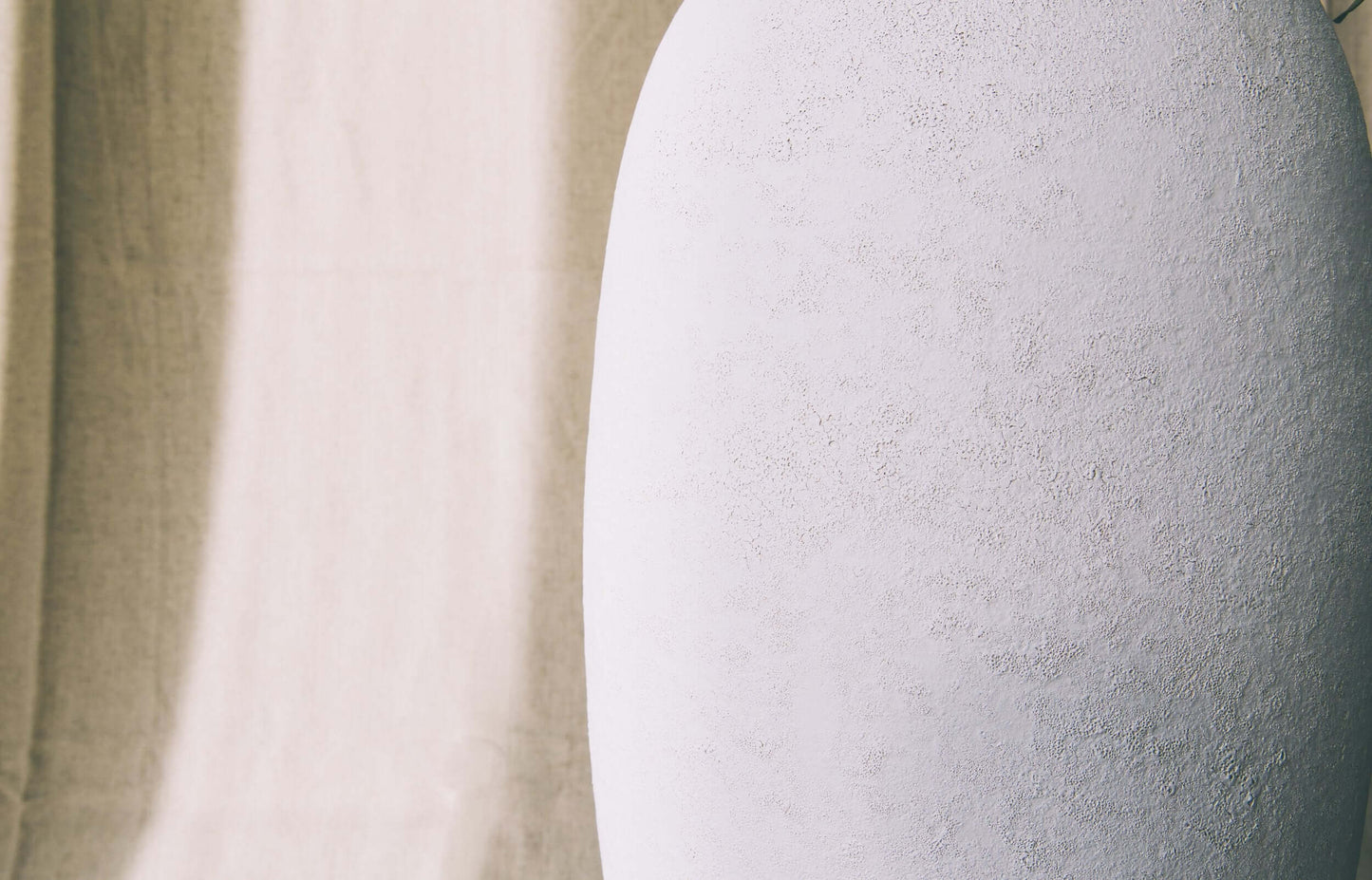 Textured White Ceramic Vase