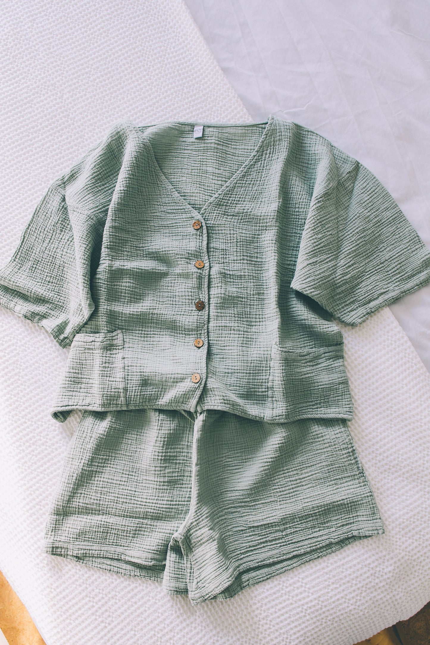 Green Cotton Loungewear Set
