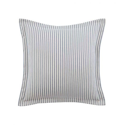 Ticking Stripe 01 Small Oxford Edge Cushion - Airforce